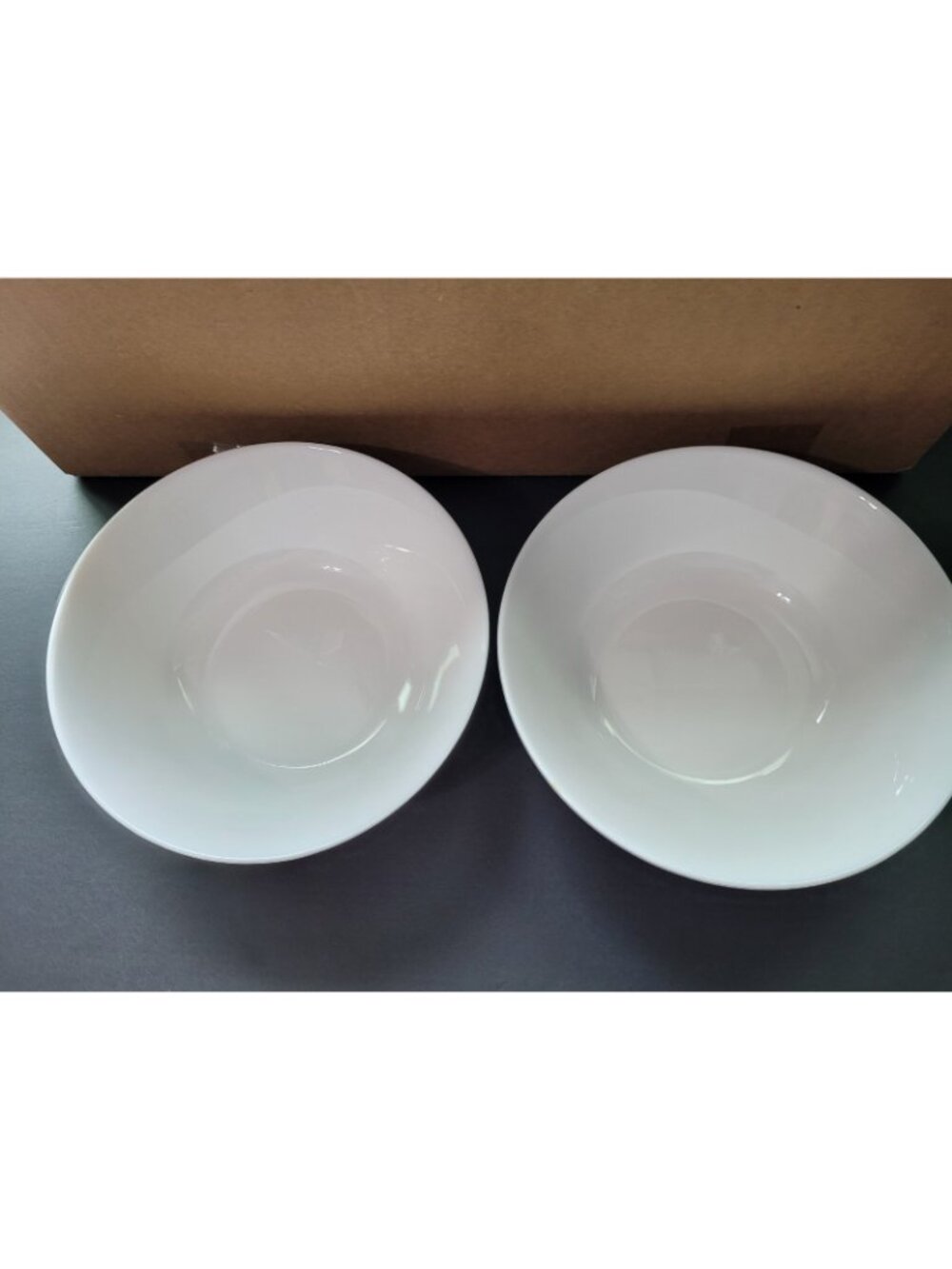 Porcelain Serving Bowl Vintage 8.5" Made In France White Set of 2 - Picture 4 of 8